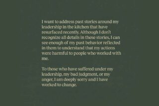 René Redzepi ammette: sono stato aggressivo al Noma e mi pento