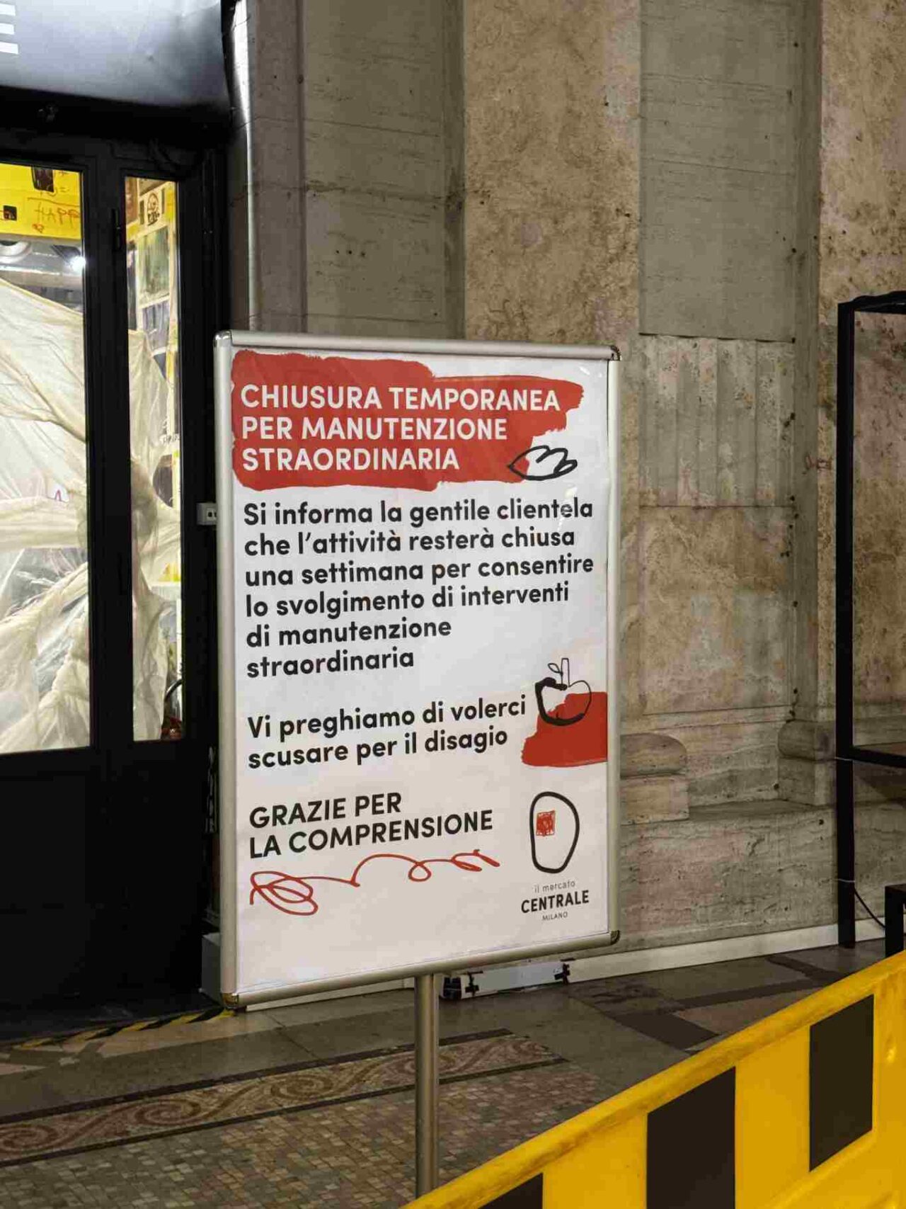 chiusura manutenzione