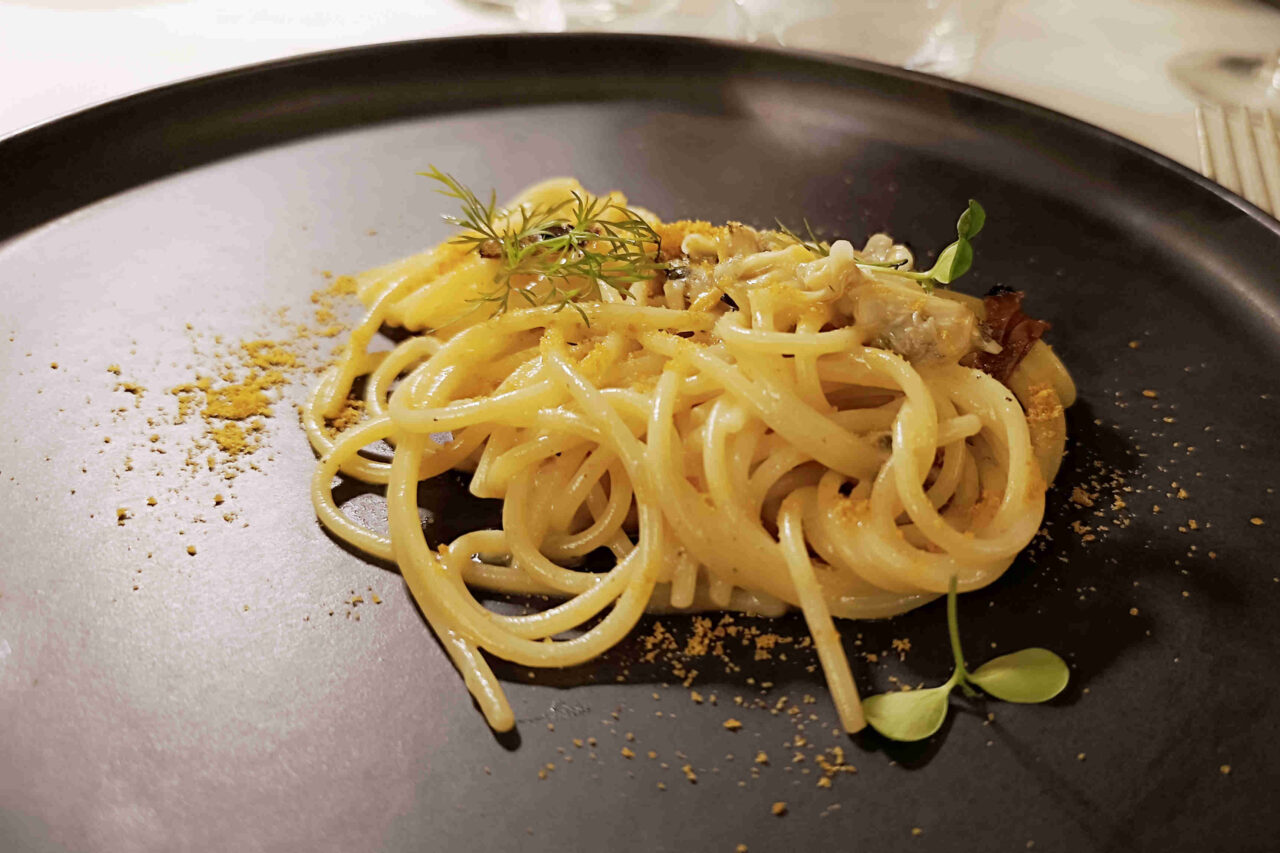 Spaghetto vongole e tartufo di Uliveto Roof Garden