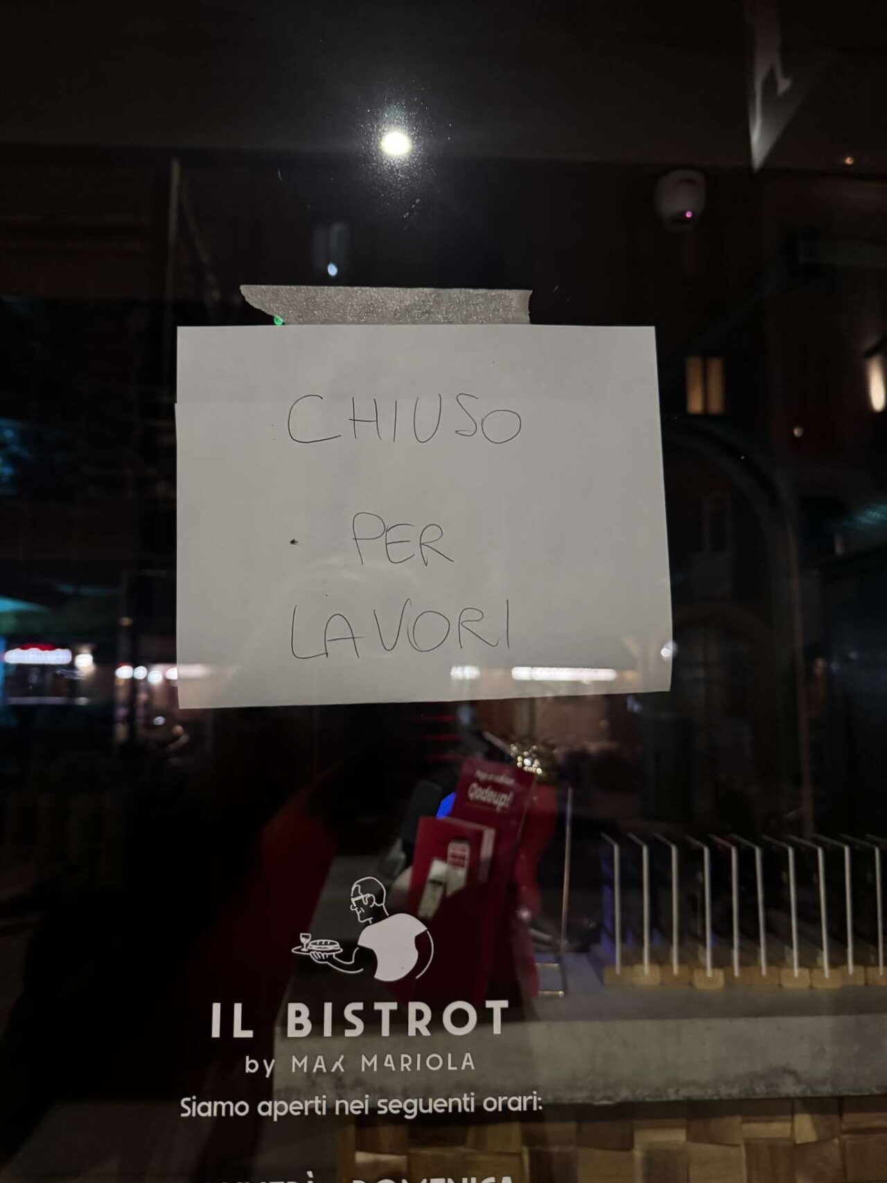 bistrot mariola chiuso lavori