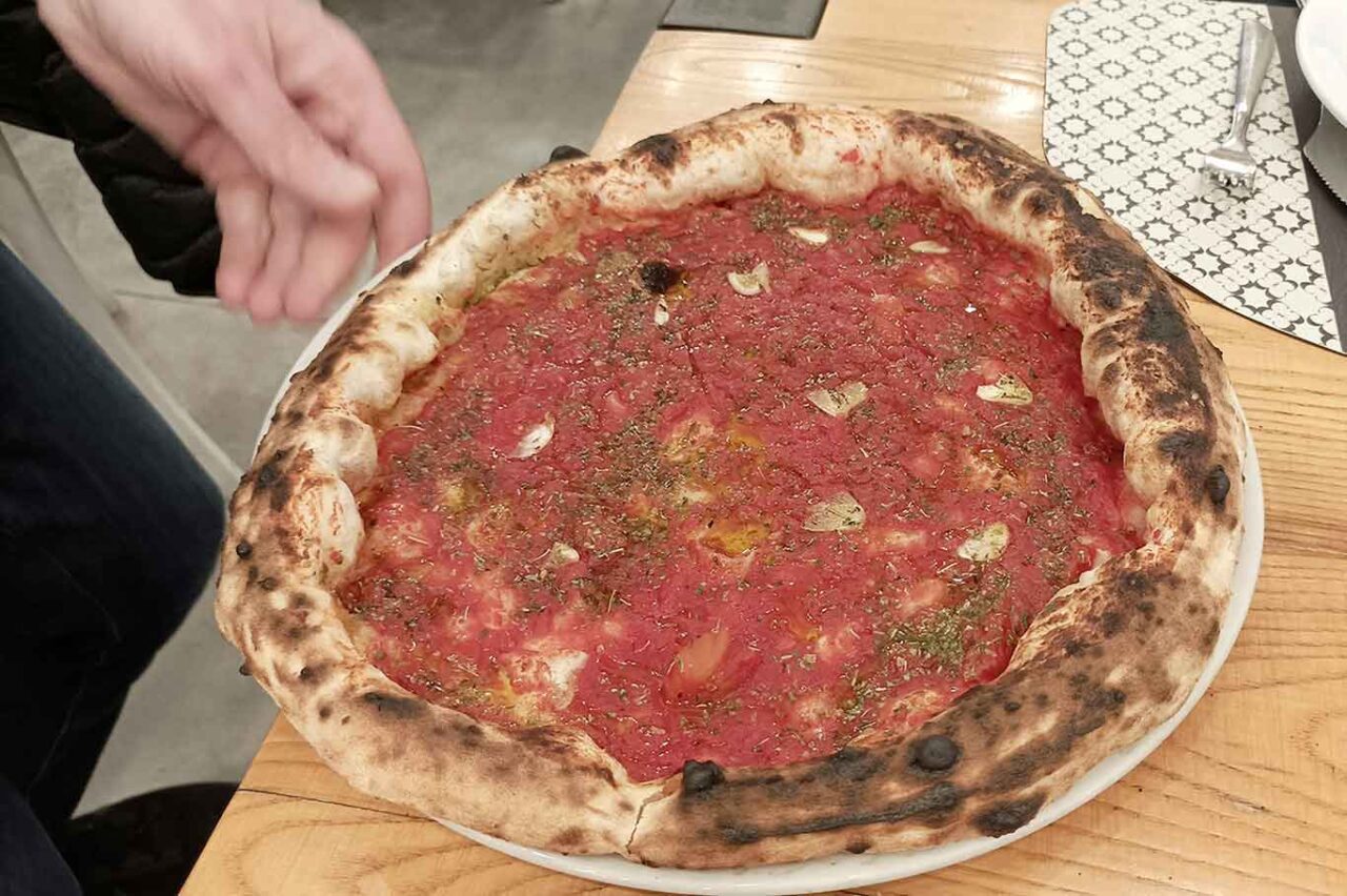 la pizza marinara della pizzeria I Borboni di Pontecagnano al Campionato 2026