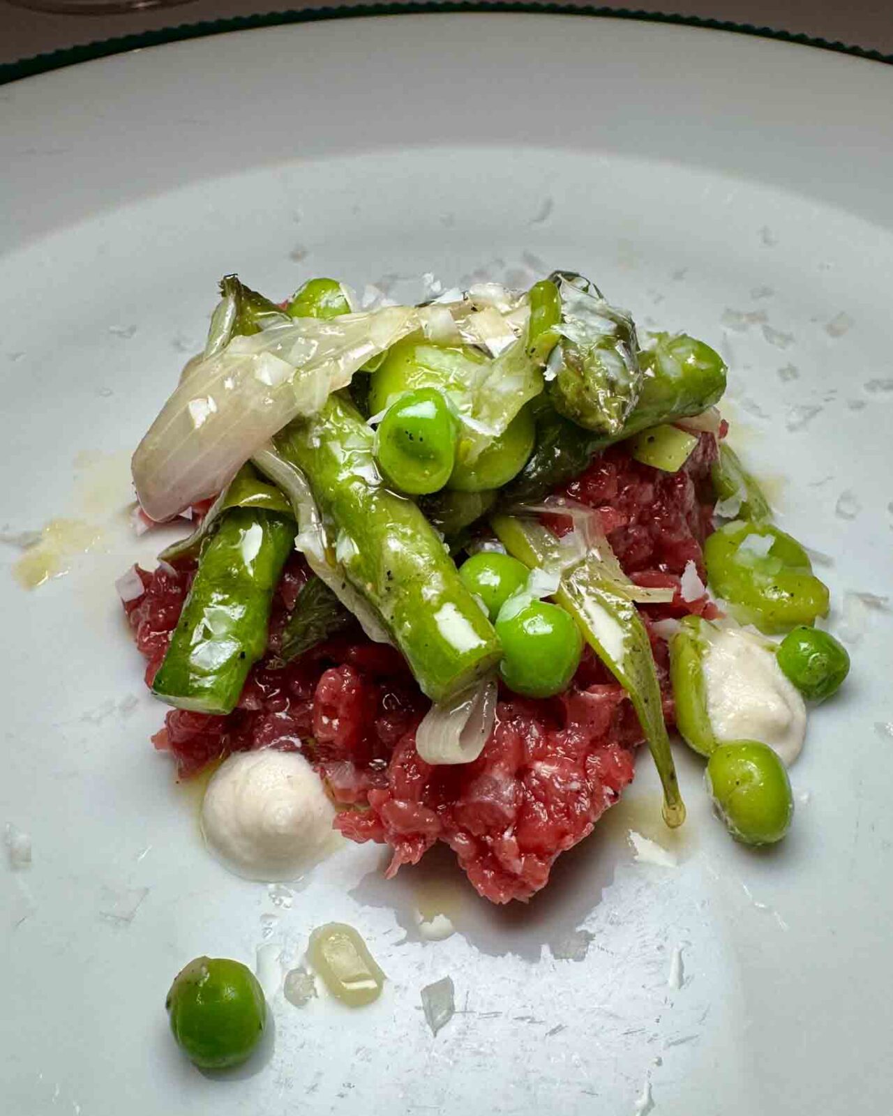 la tartare di pecora del ristorante macelleria La Cuccagna - Giro di Vite a Crispiano vicino Taranto