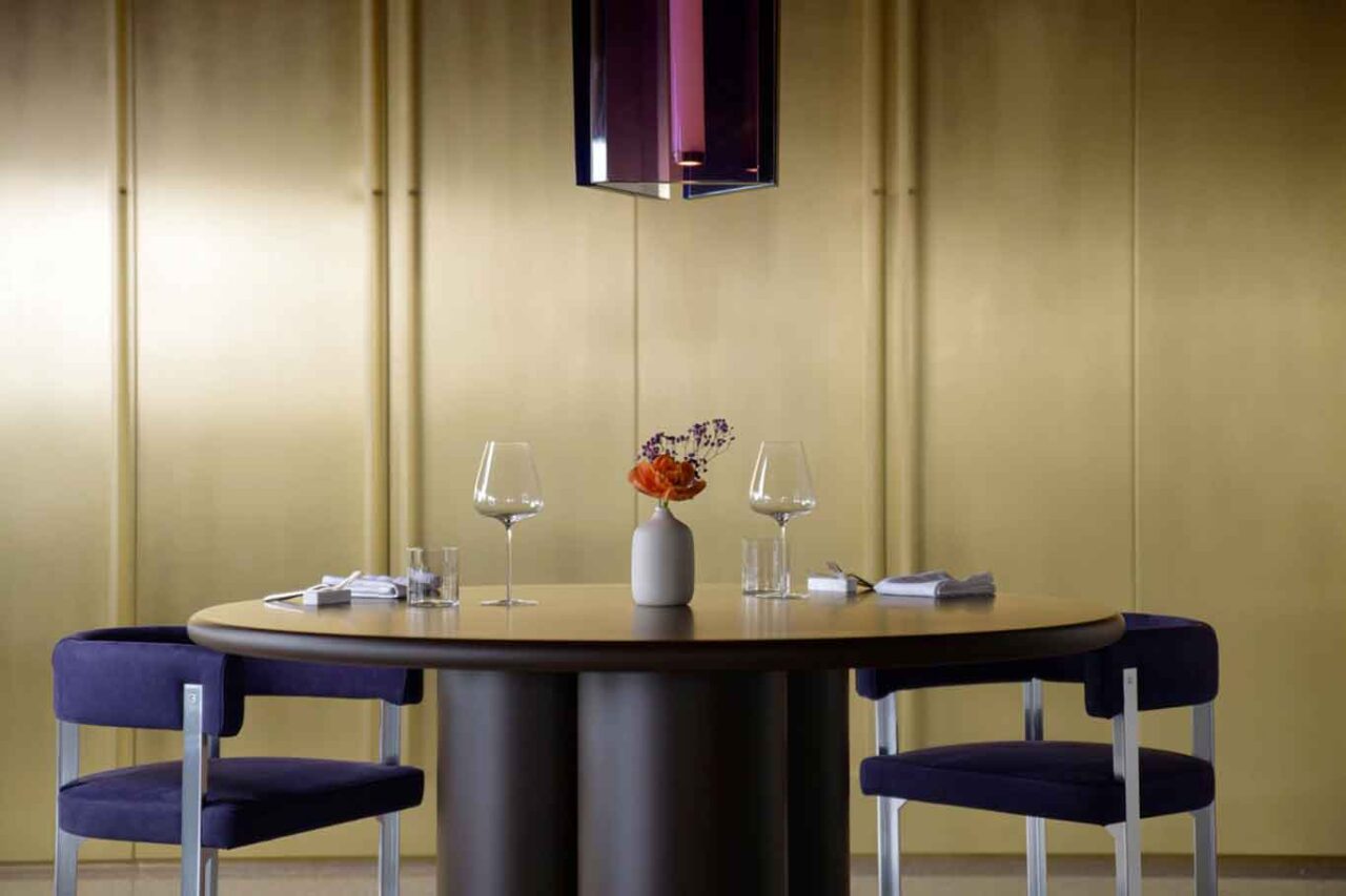 il tavolo del nuovo ristorante QUID a Roma