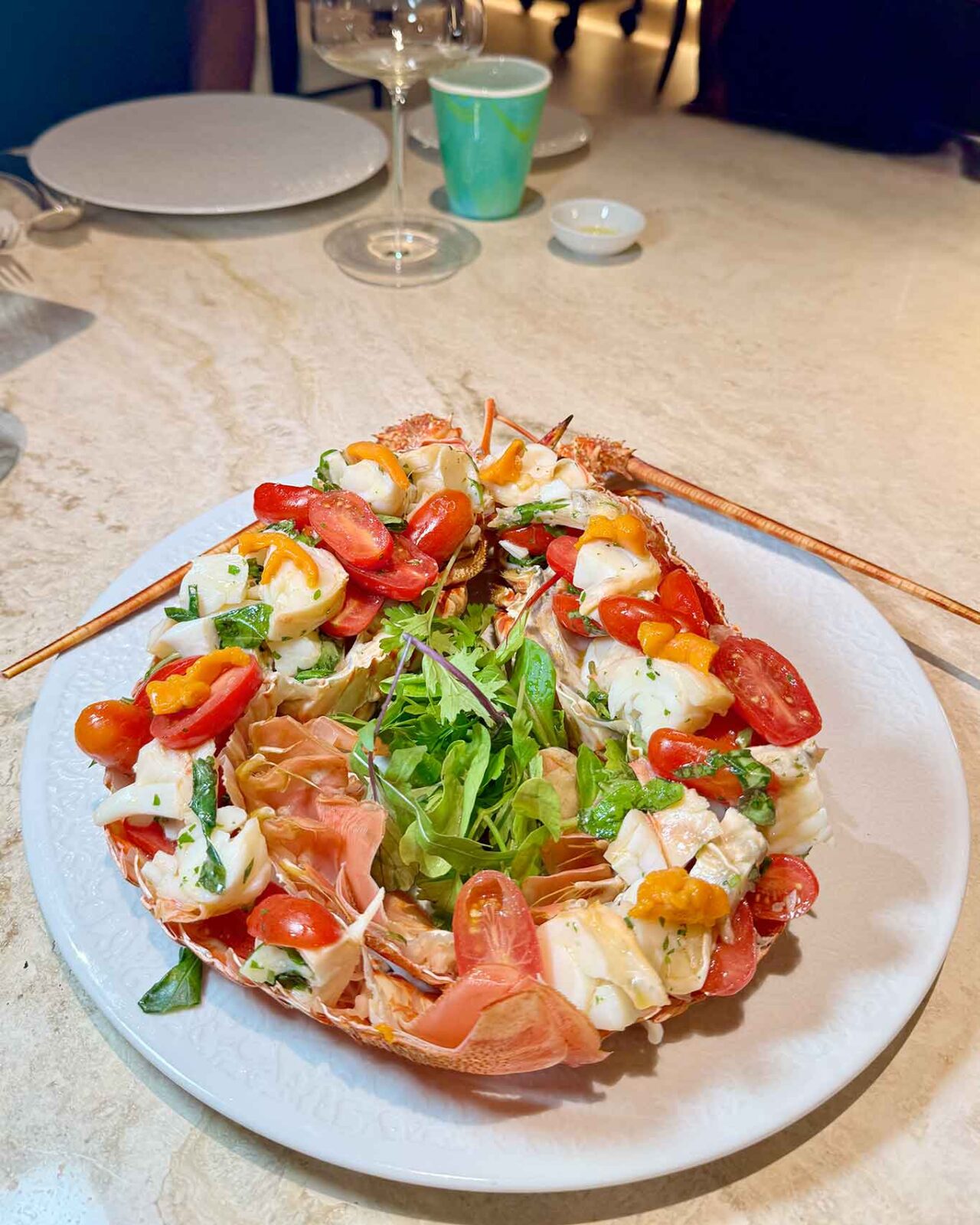 l'aragosta del ristorante Pescheria al Crescent di Salerno