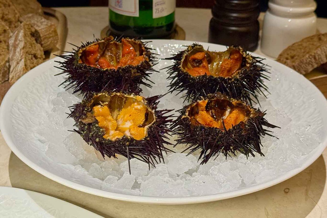 i ricci di mare del ristorante Pescheria al Crescent di Salerno