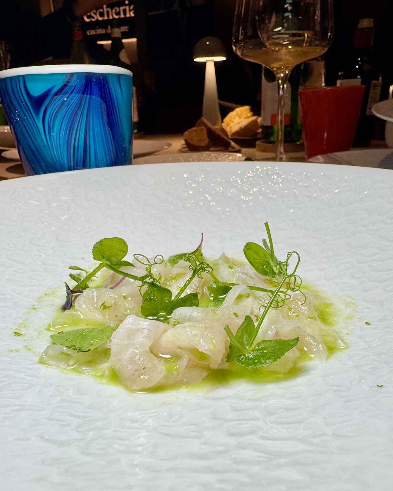 la spigola del ristorante Pescheria al Crescent di Salerno