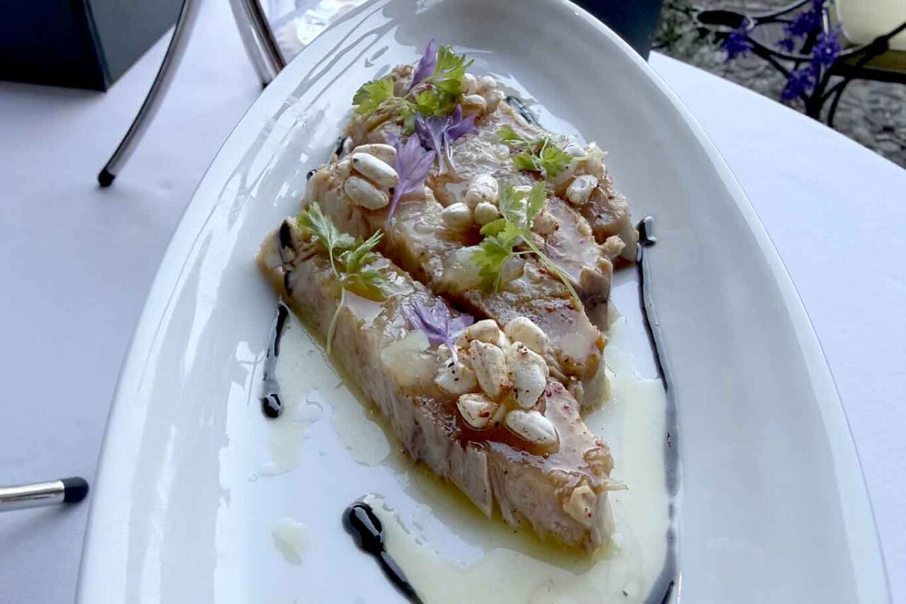 tataki di ricciola al ristorante DAV a Portofino
