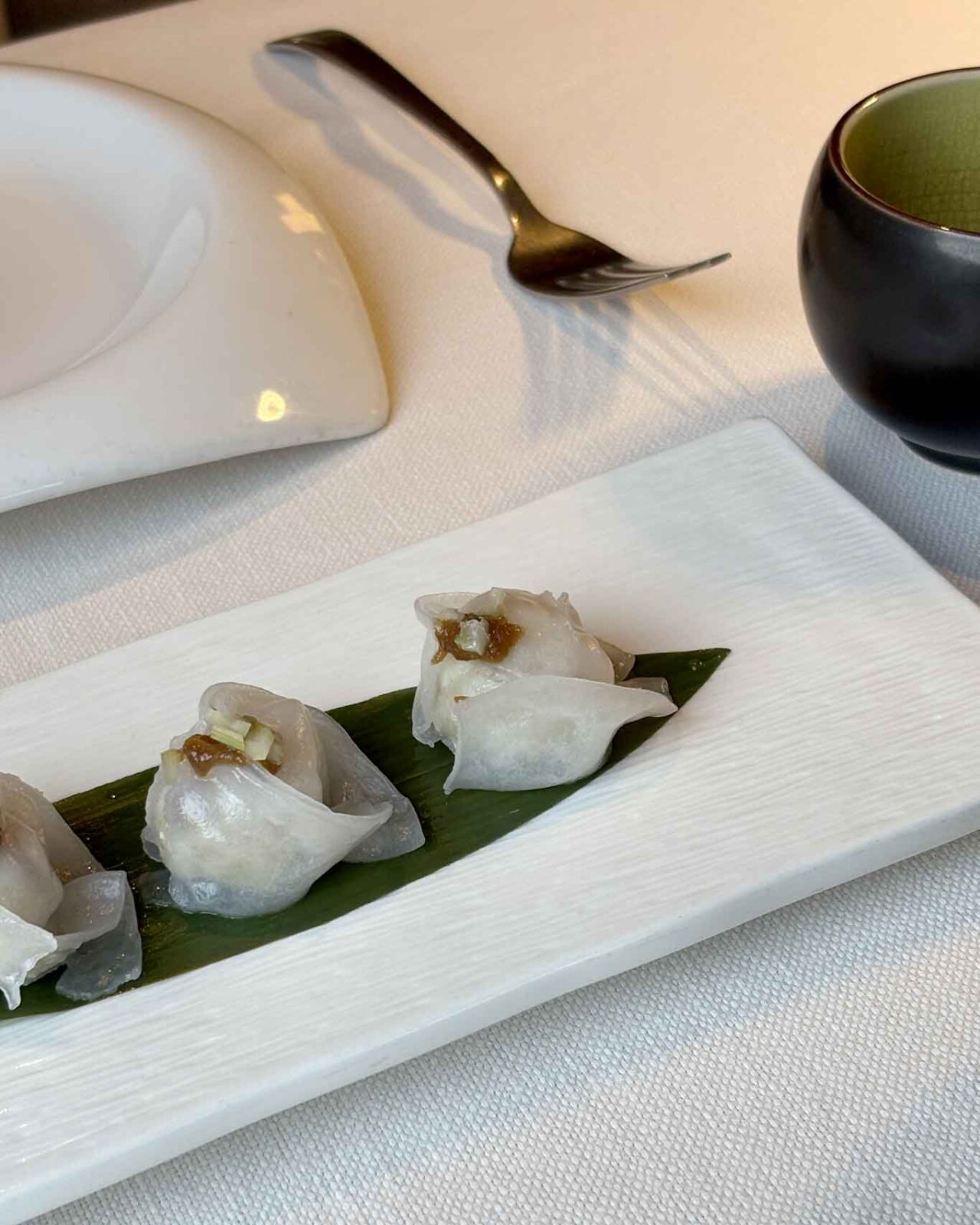 i ravioli con orata del ristorante cinese Kanton a Capriate San Gervasio