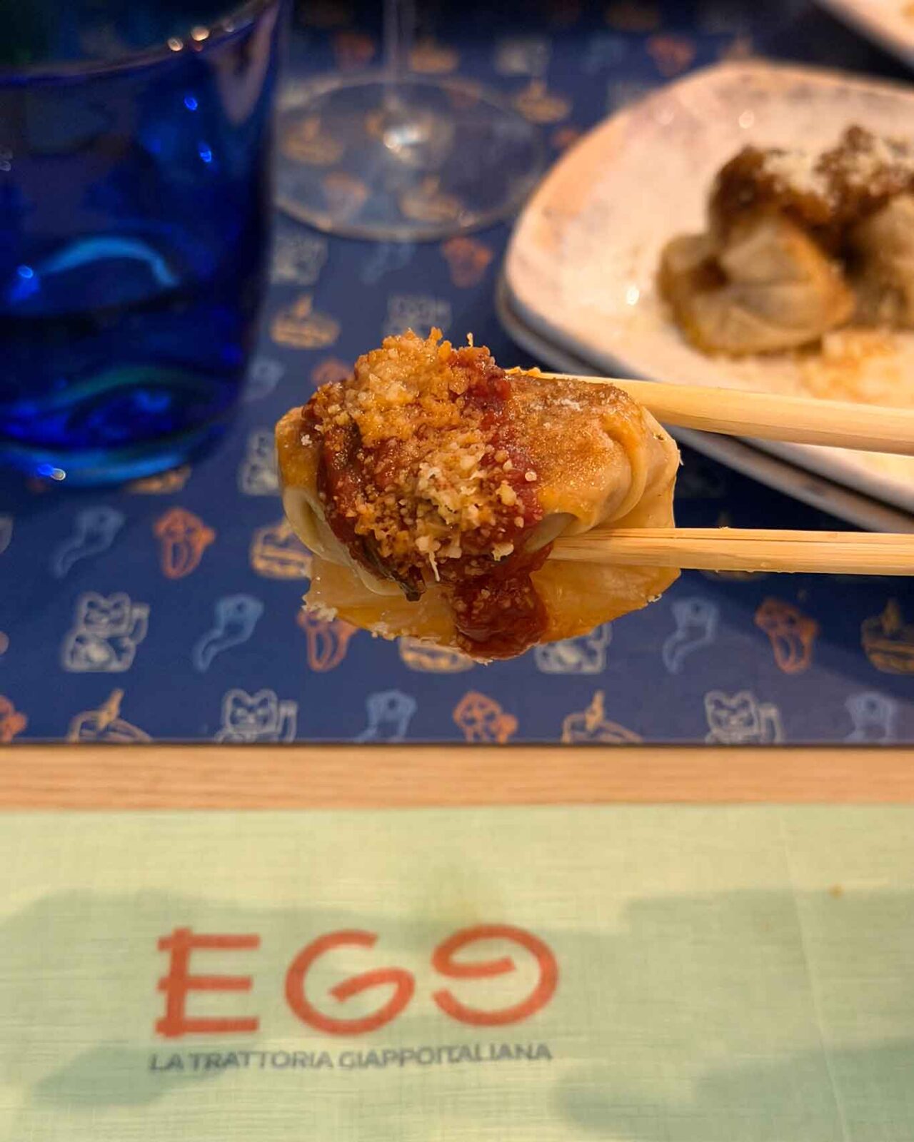 Ego Sushi trattoria giapponese a Napoli: gyoza con ragù