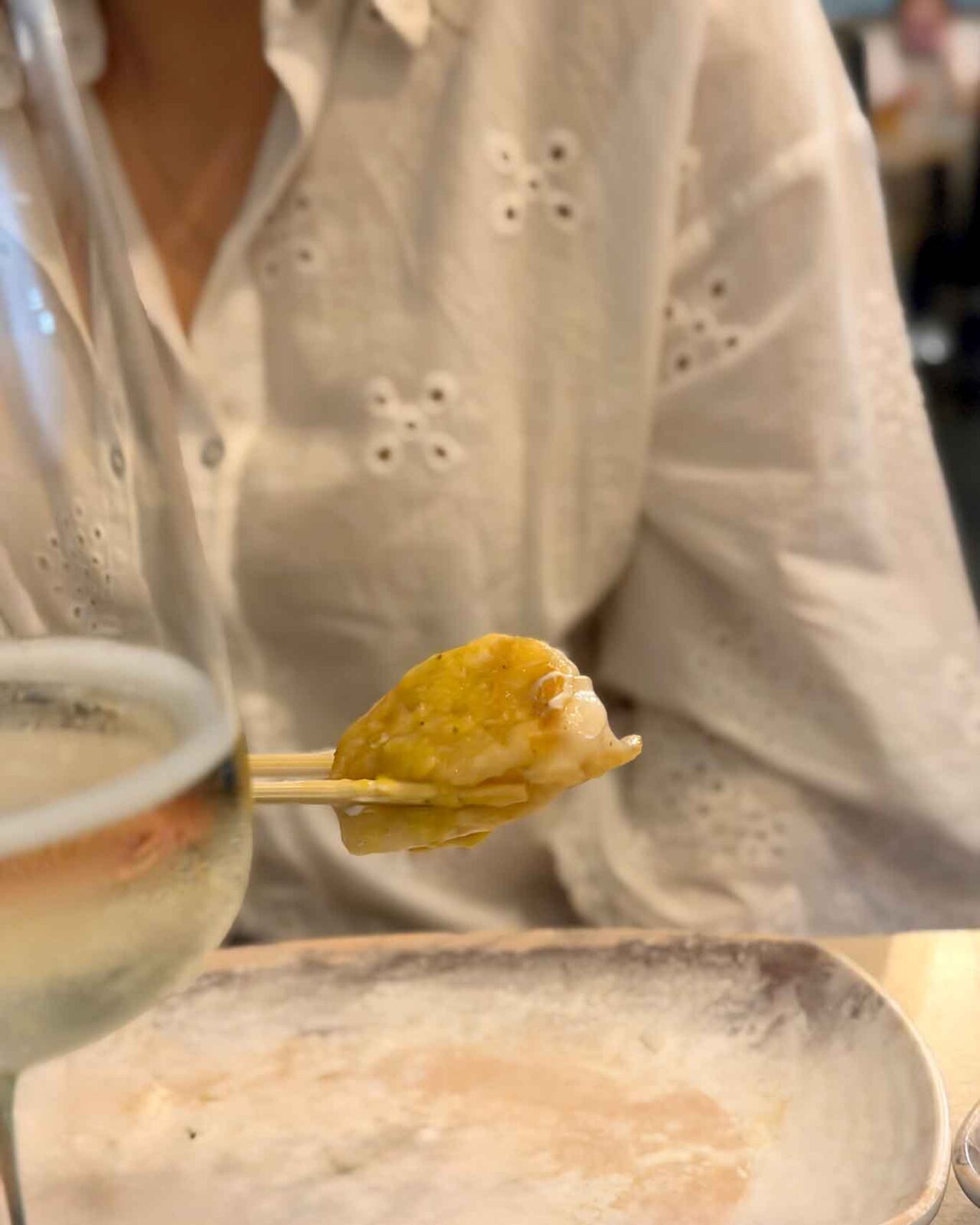 Il gyoza pesce d'oro di Ego Sushi trattoria giapponese a Napoli 