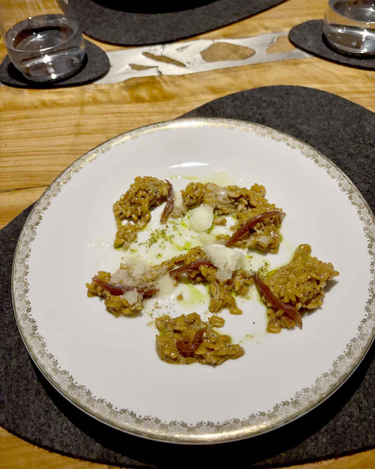 il risotto del del ristorante Grow ad Albiate