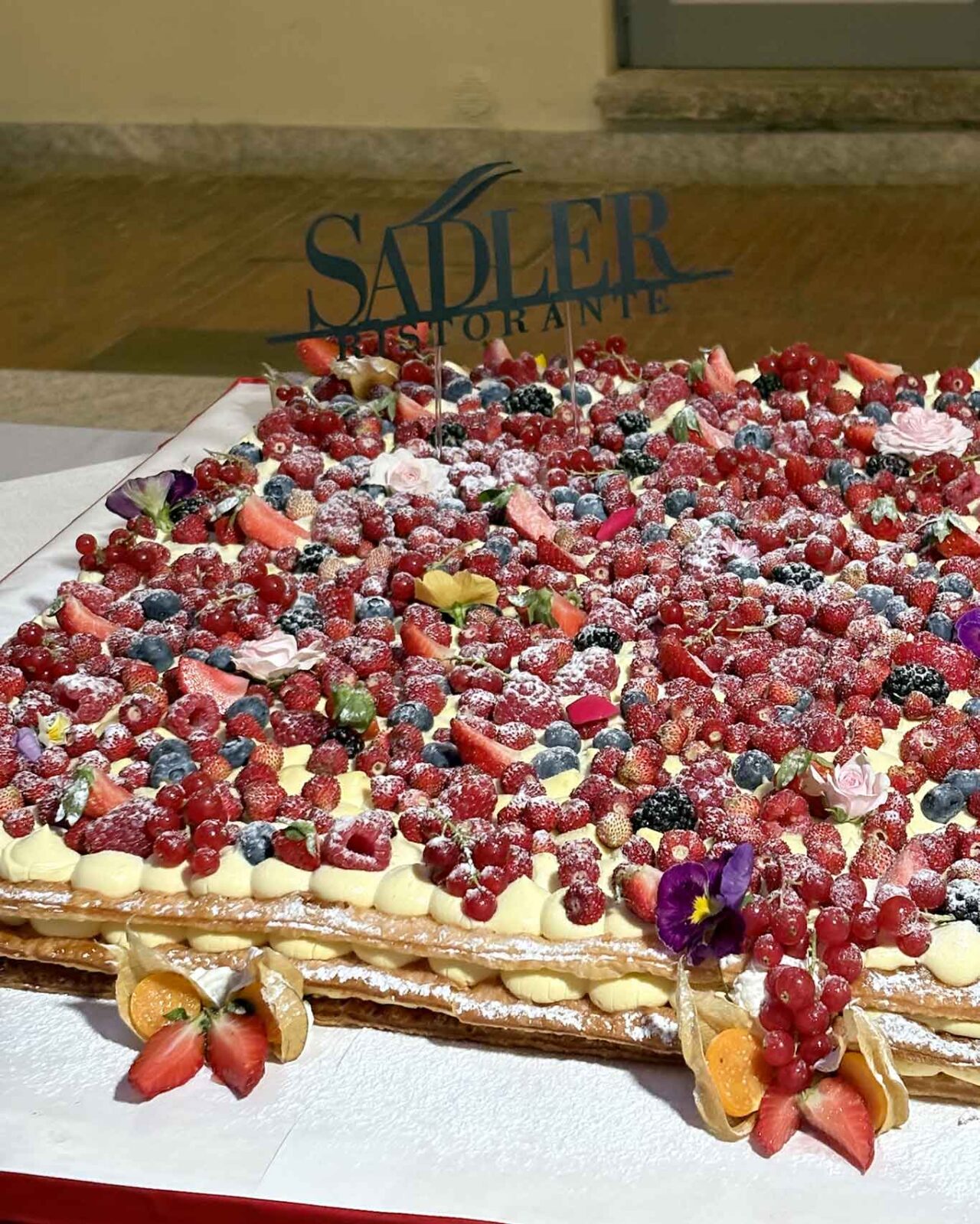 la torta di compleanno di Claudio Sadler
