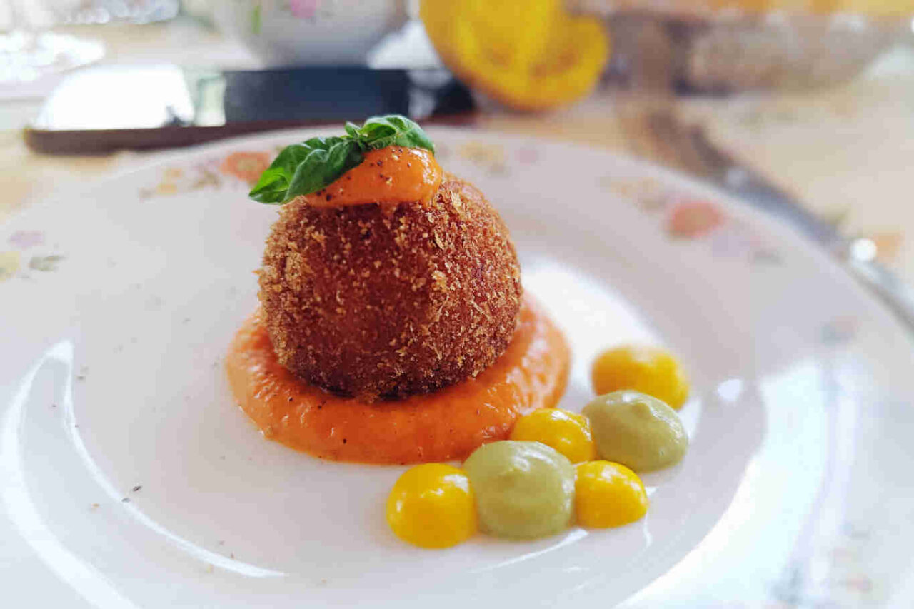 Trattoria della Fortuna pollo e peperoni in crocchetta