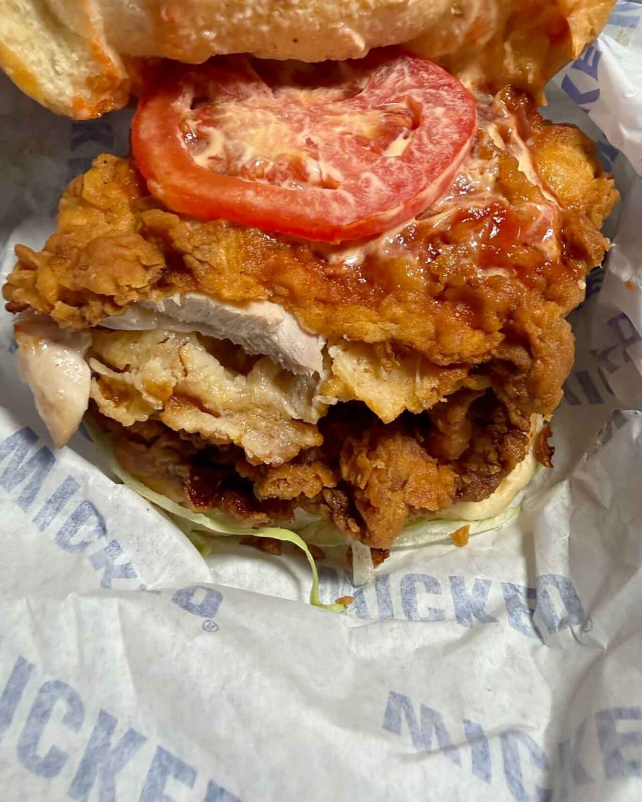 il pollo nello smash burger di Wicked ad Aversa