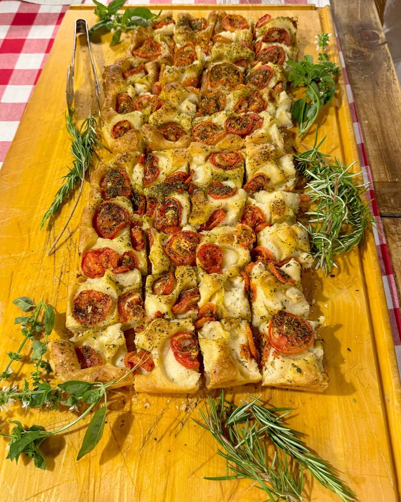 la focaccia dell'agriturismo La Rondinella a Scalea in Calabria