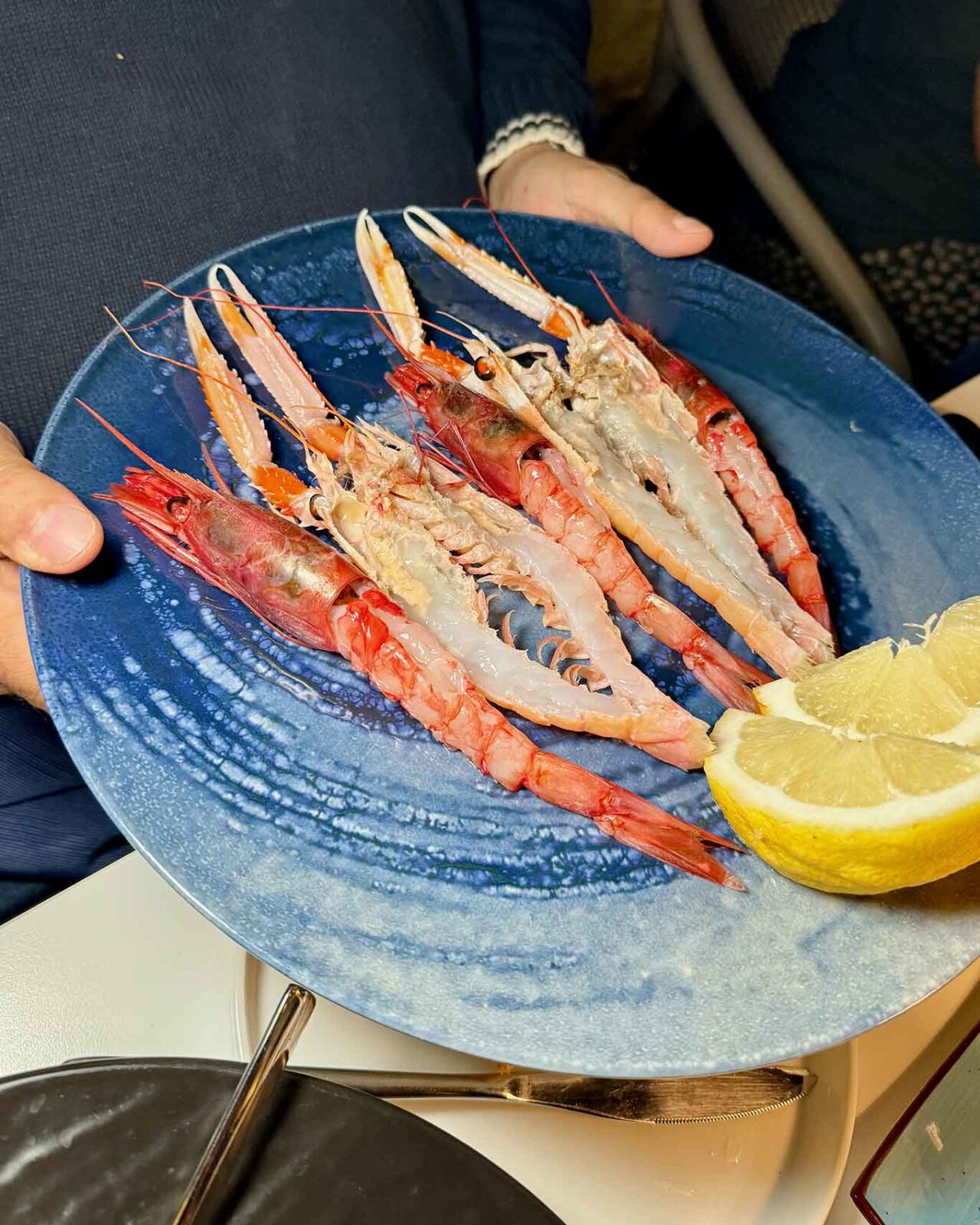 gamberi e scampi del ristorante Modis Music Club a Marina di Casal Velino in Cilento