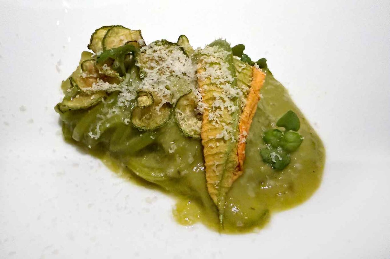 gli spaghetti di zucchine alla Nerano del ristorante Terrazza Bosquet a Sorrento
