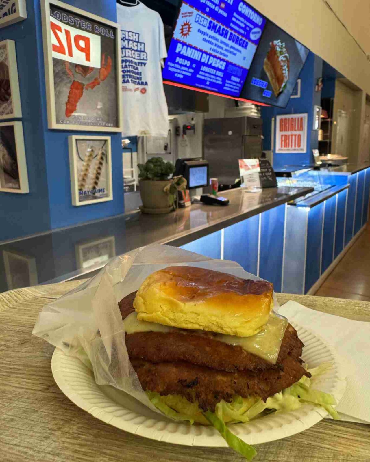 fish burger lato mare