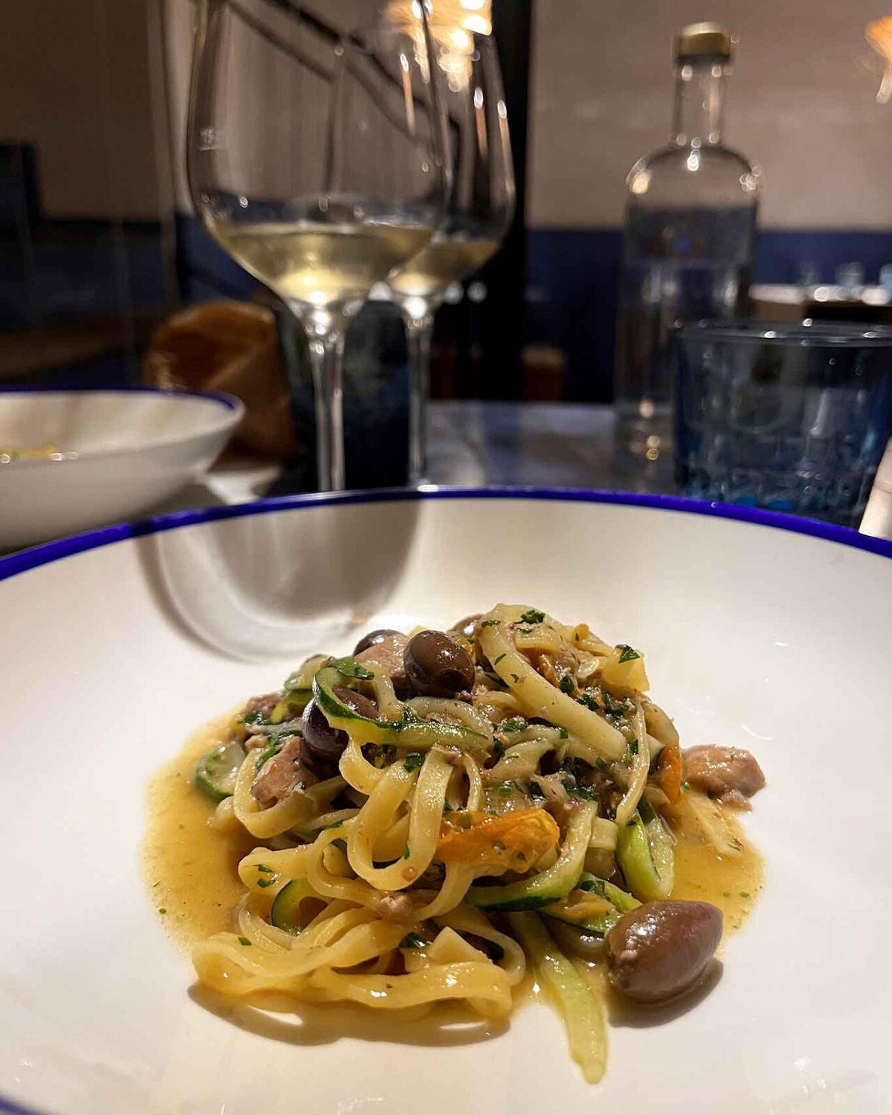 le tagliatelle con cacciatora di pesce spada di Emilio Osteria di Mare su Viale Aventino a Roma