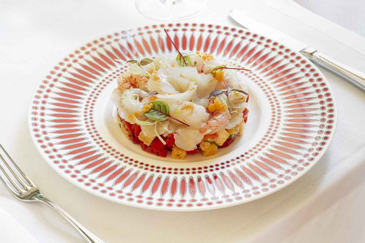 la caponata del ristorante La Torre dell'Hotel Mezzatorre a Ischia