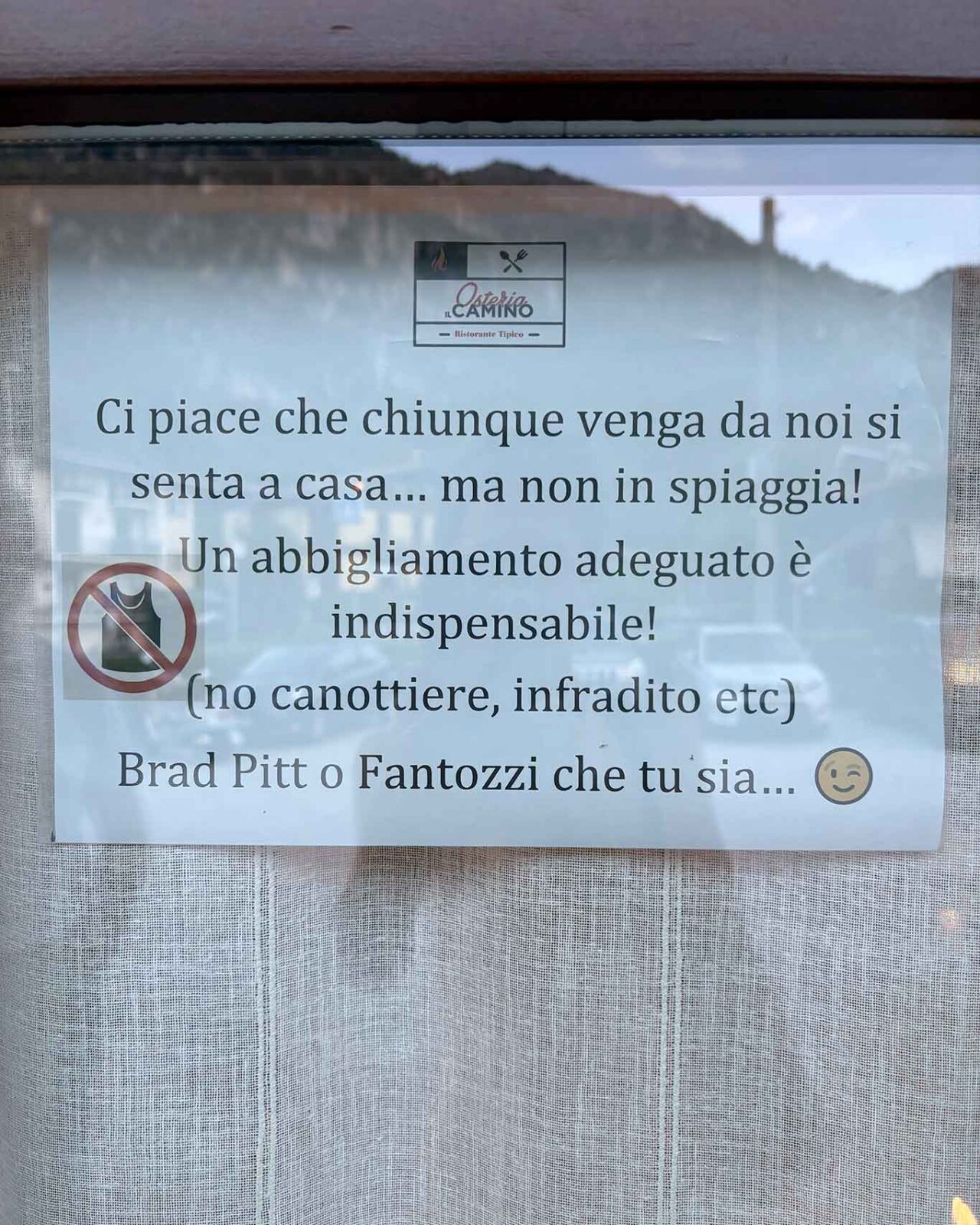 L’osteria vicino al Lago di Lecco che vieta canottiere e infradito