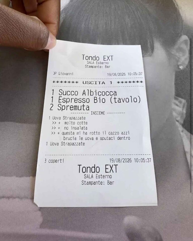 Brucia le uova e sputaci dentro: a tavola frase shock della comanda