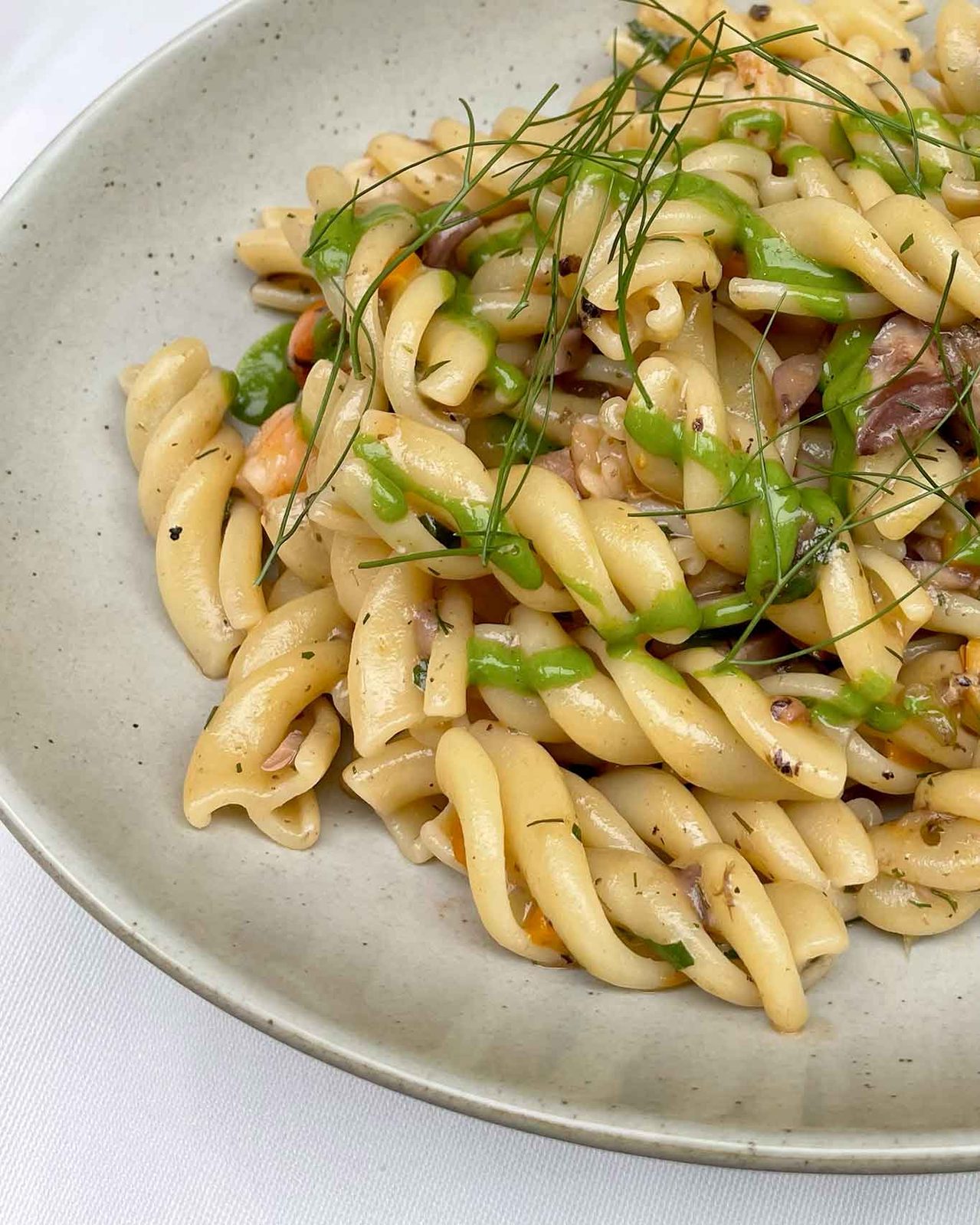 la pasta del brunch al Derby Bar del ristorante Derby Grill nell'Hotel de la Ville a Monza 