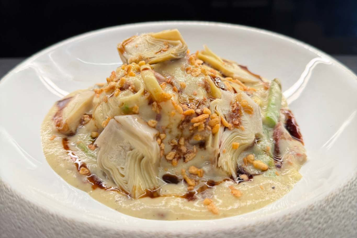 Tagliolini con crema di porro