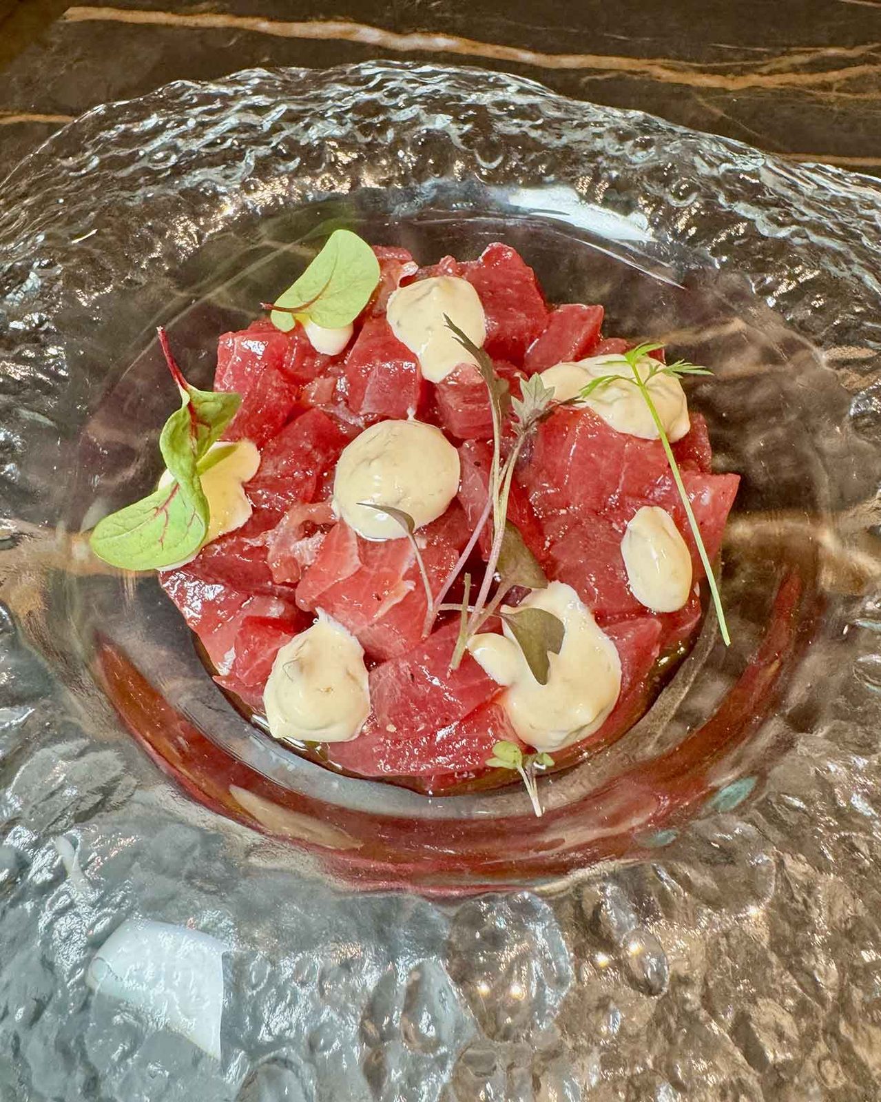 la tartare di tonno del ristorante Alessandro Feo a Marina di Casal Velino