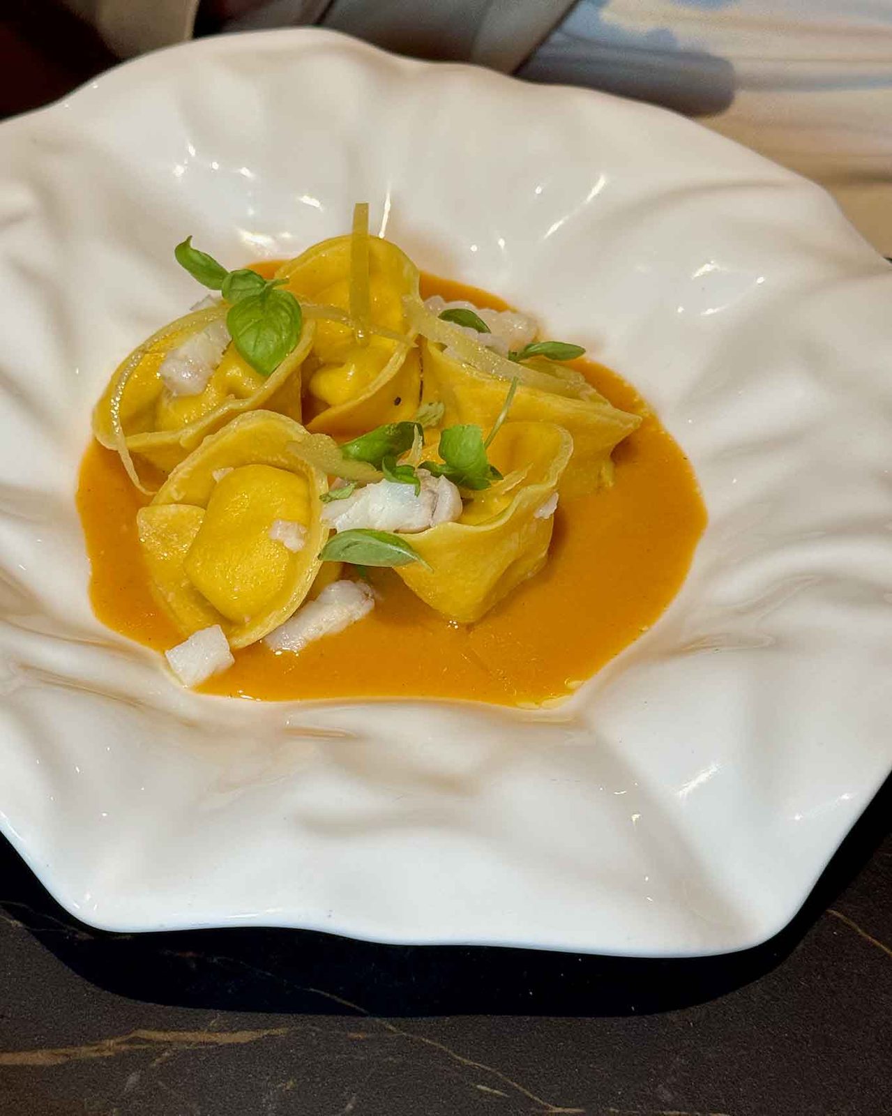 il tortello di mare del ristorante Alessandro Feo a Marina di Casal Velino
