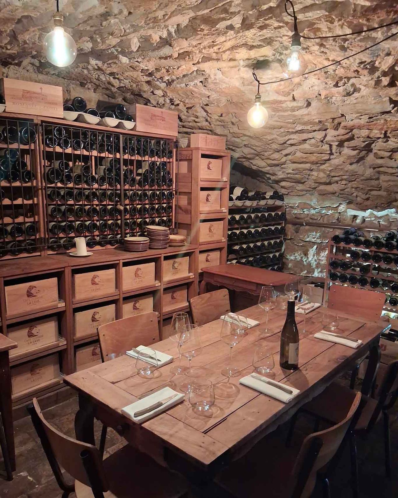 la cantina del ristorante Café Terroir a Lione