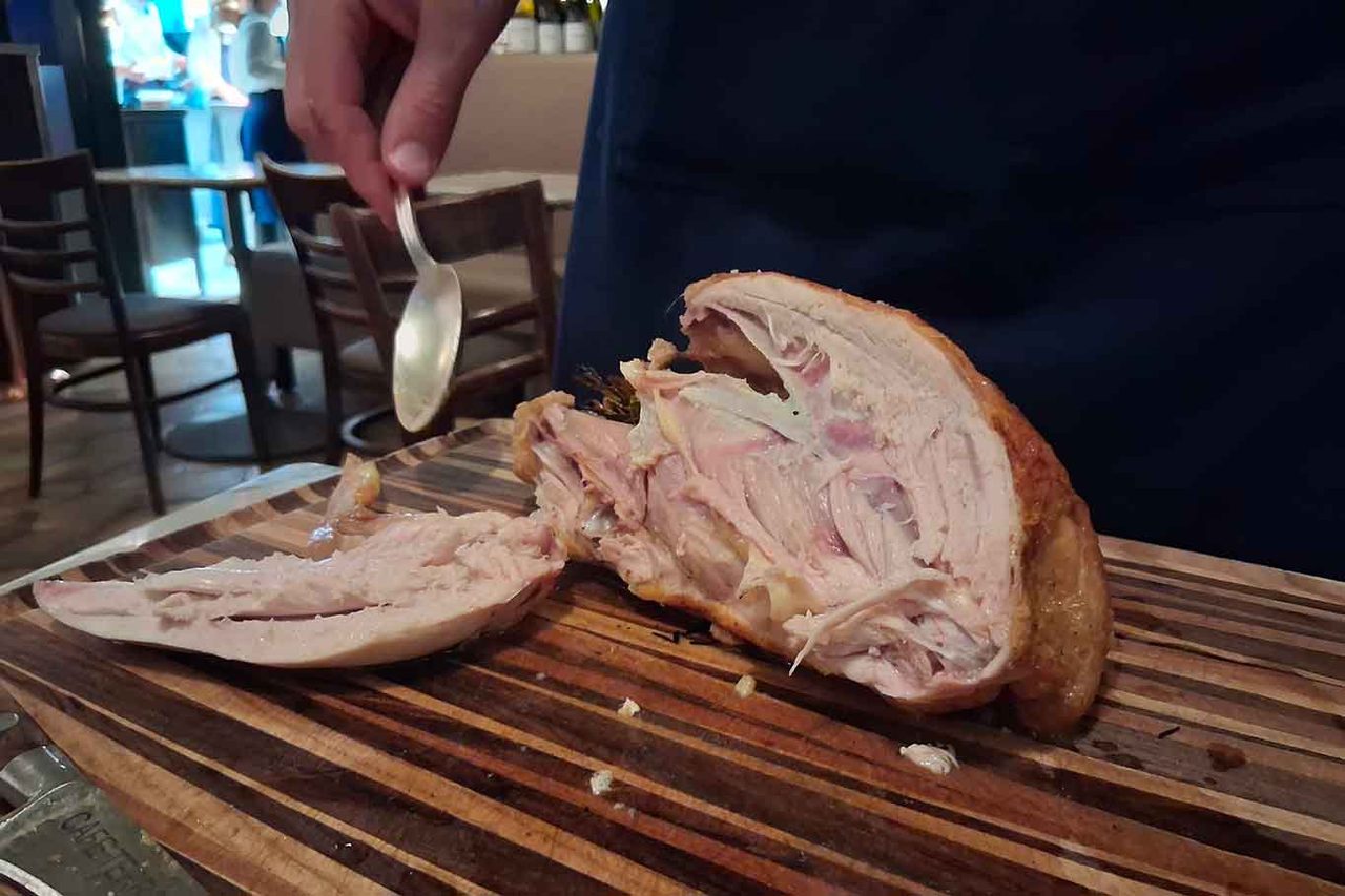 il pollo di Bresse del ristorante Café Terroir a Lione
