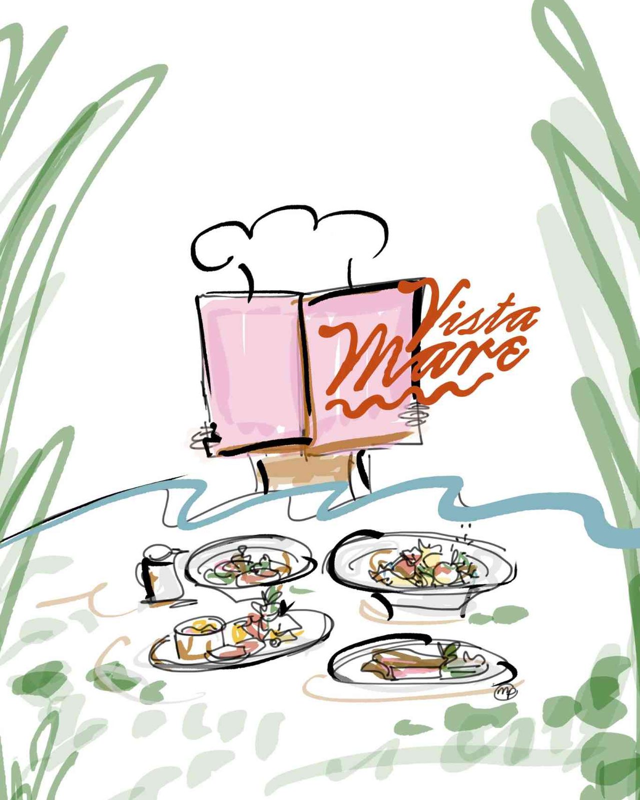 agriturismo vistamare cracco disegno menu