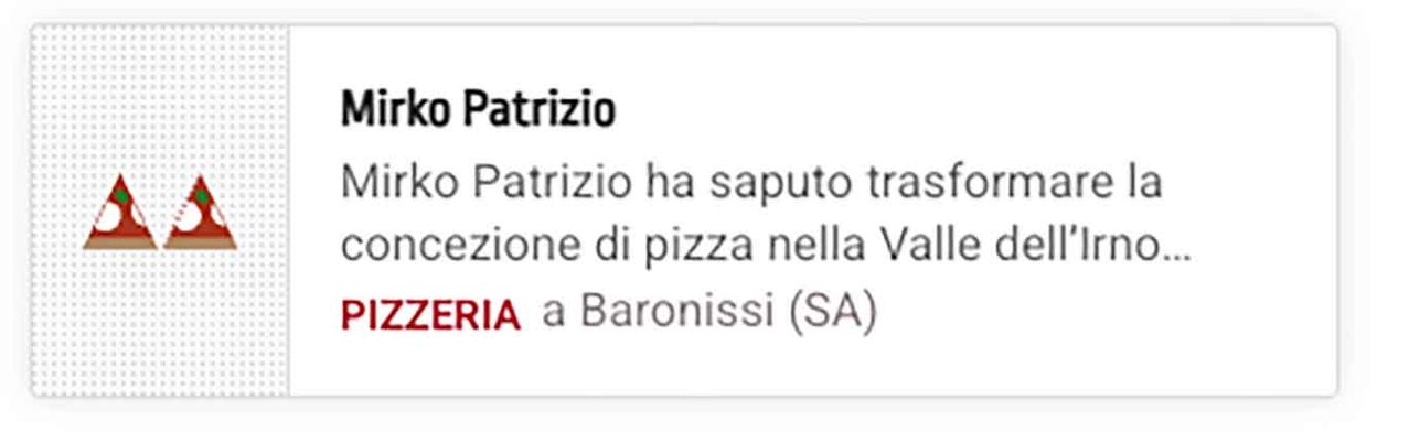 spoiler Guida Pizzerie Gambero Rosso 2027: Mirko Patrizio