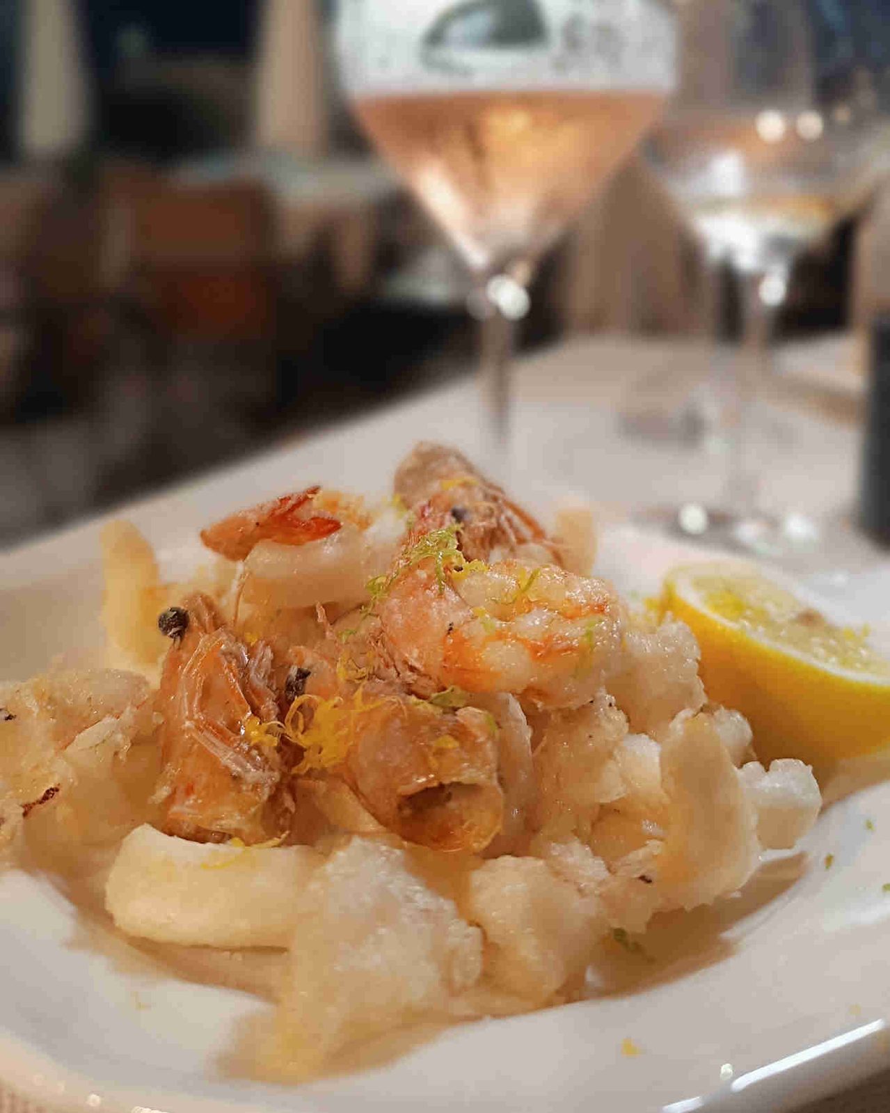 Frittura di calamari e gamberi da Casa CLementina a Fiumicino