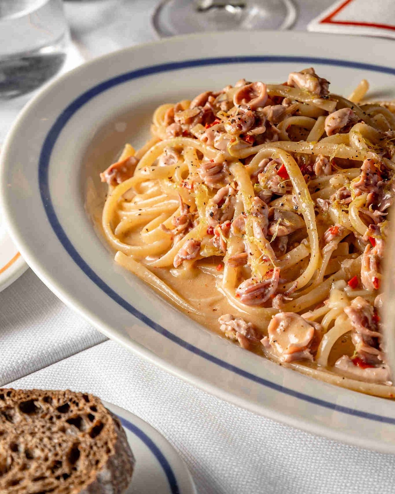 La gricia di totani di Casa CLementina a Fiumicino