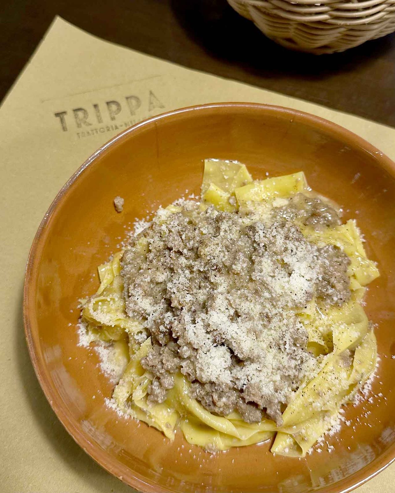 le pappardelle della Trattoria Trippa a Milano