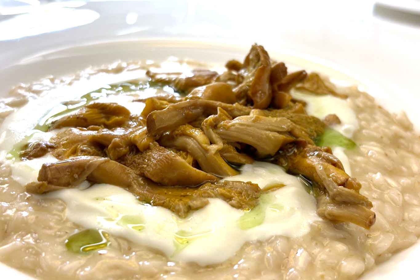 Risotto fichi finferli e Quartirolo