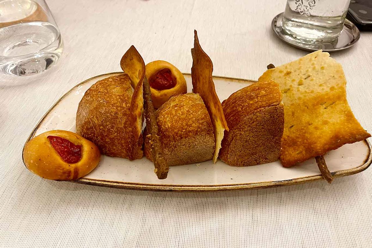il pane del ristorante Gli Affreschi dell'hotel Monastero di Cortona