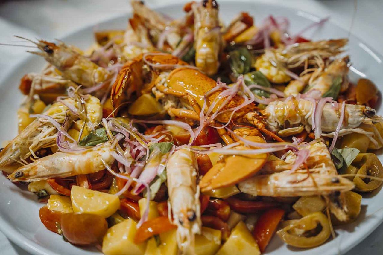 la catalana del ristorante di pesce Ottavio a Roma
