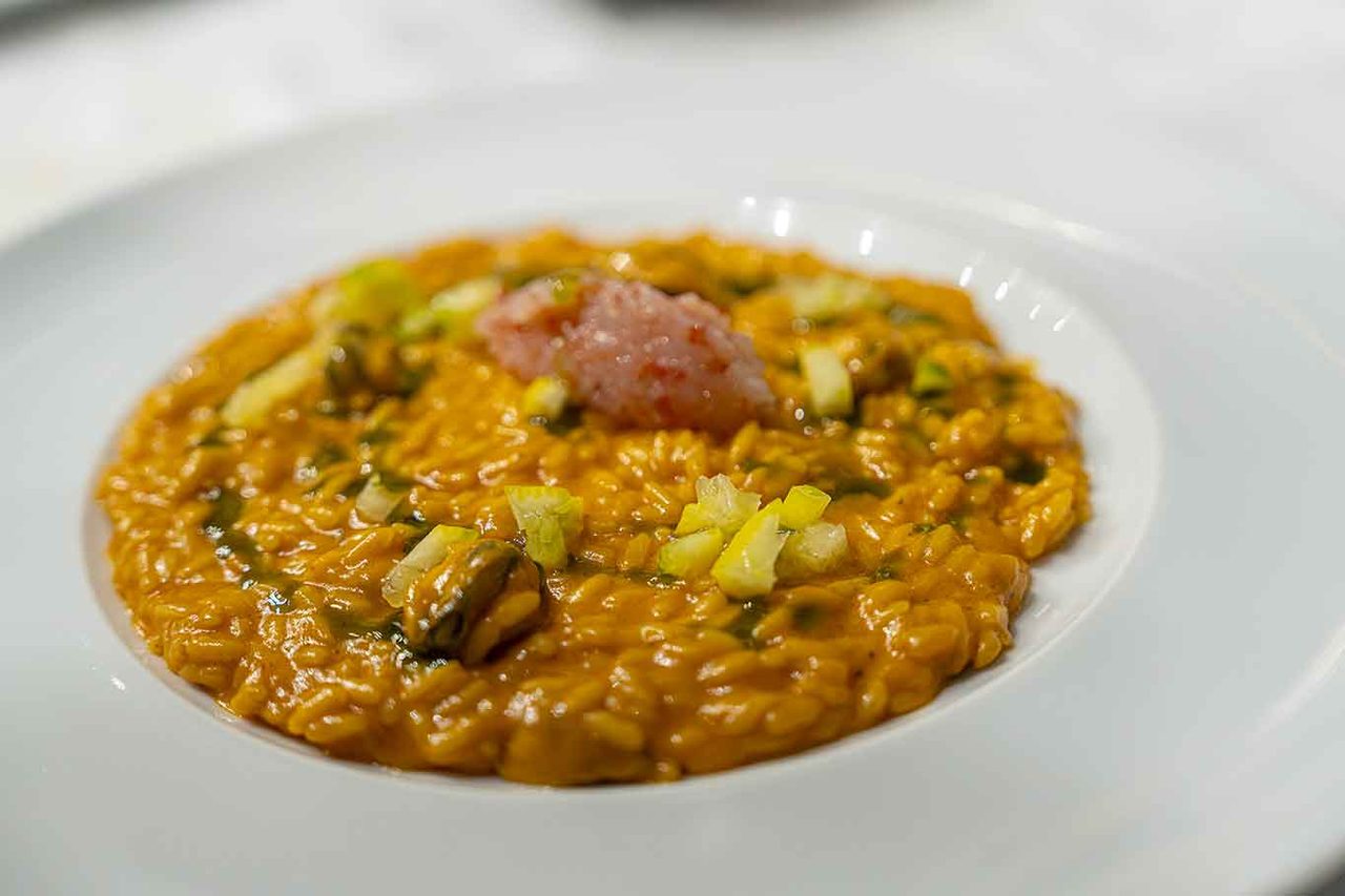 il risotto del ristorante di pesce Ottavio a Roma