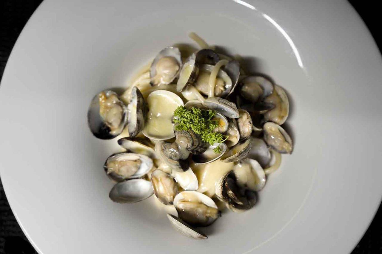 gli spaghetti a vongole del ristorante di pesce Ottavio a Roma