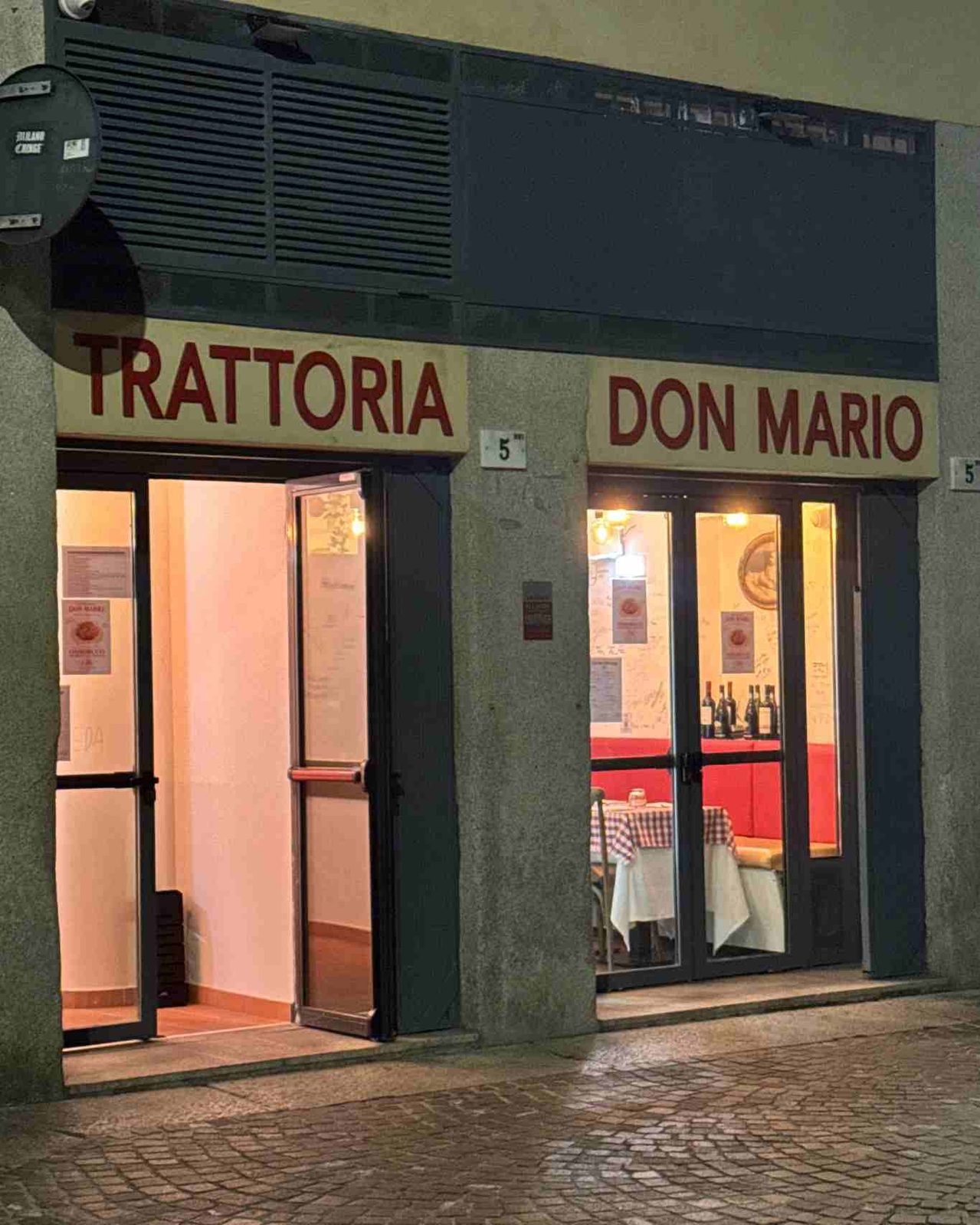 rattoria don mario milano esterno notte