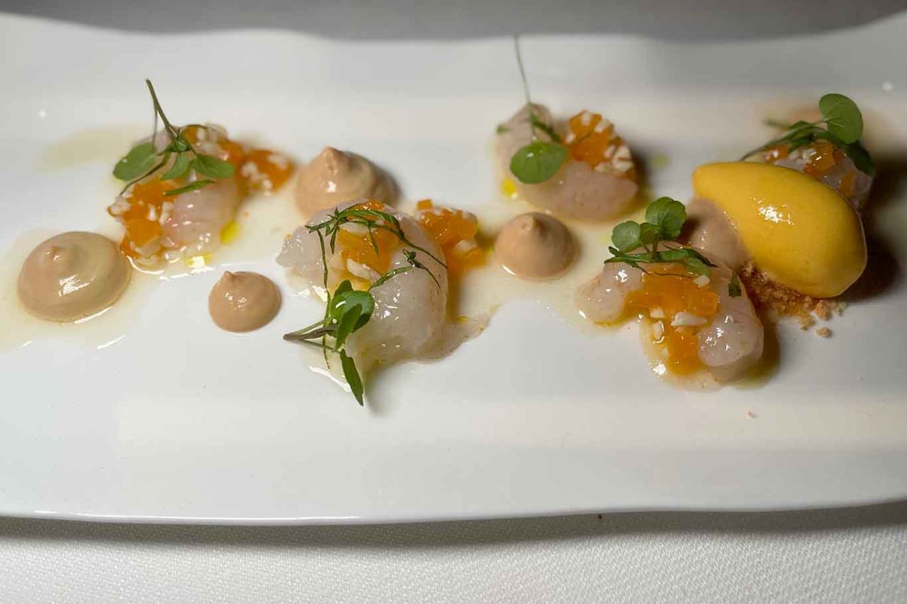 nuovo ristorante Aria Napoli scampi e foie gras